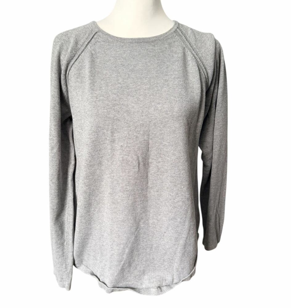 Jeanne Pierre Gray Long Sleeve Sweater Large